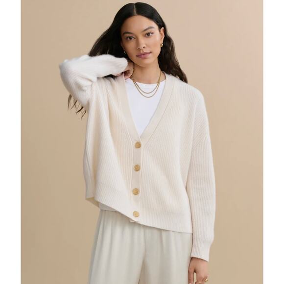 Jenni Kayne Cropped Cashmere Cocoon Cardigan S - Picture 1 of 10